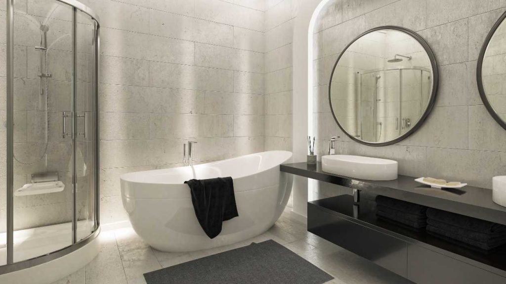 contemporary tiled bathrooms